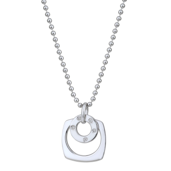 Srebrna ogrlica s dijamantom