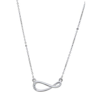 Colier din argint cu diamant, infinit
