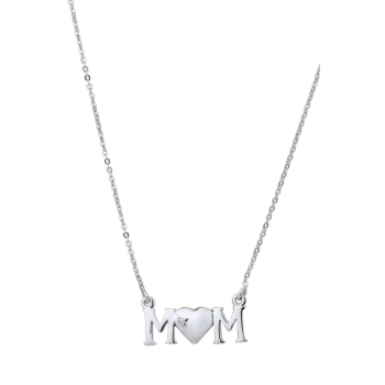 Srebrna ogrlica z diamantom