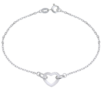 Srebrna narukvica s privjeskom u obliku srca