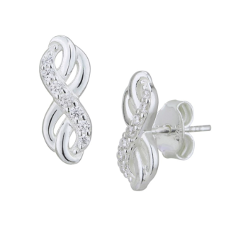 Srebrne naušnice ukrašene cirkonima