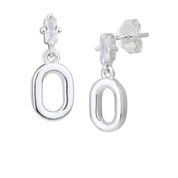 Srebrne naušnice ukrašene cirkonima