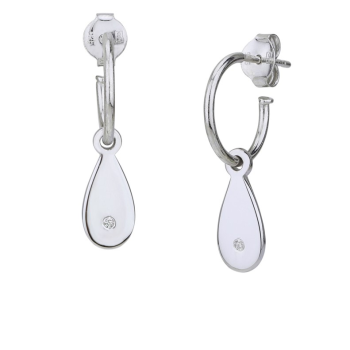 Srebrne naušnice s dijamantom