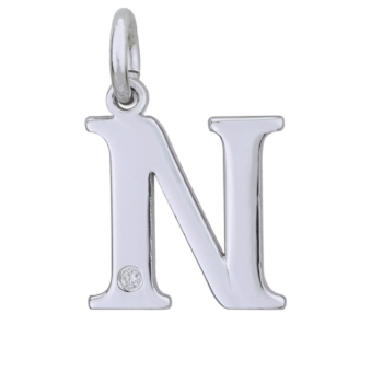 Srebrni obesek z diamantom