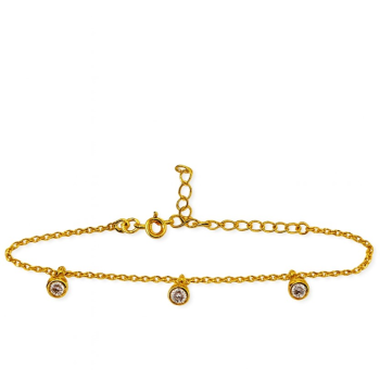 Srebrna narukvica zlatne boje