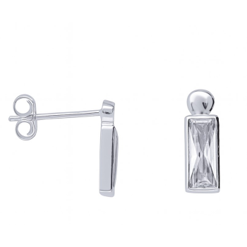 Srebrni uhani z obeskom