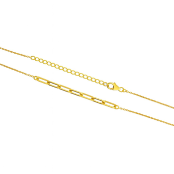 Srebrna ogrlica zlatne boje