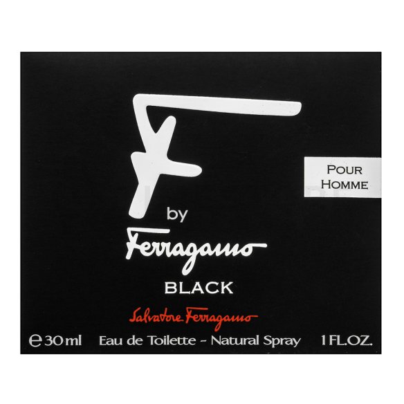 Salvatore Ferragamo F by Ferragamo Pour Homme Black Eau de Toilette férfiaknak 30 ml