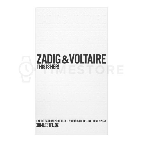Zadig & Voltaire This is Her Eau de Parfum nőknek 30 ml
