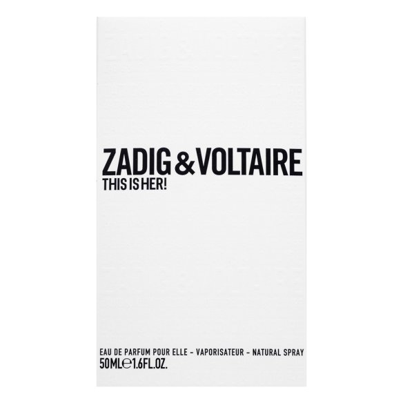 Zadig & Voltaire This is Her Eau de Parfum nőknek 50 ml