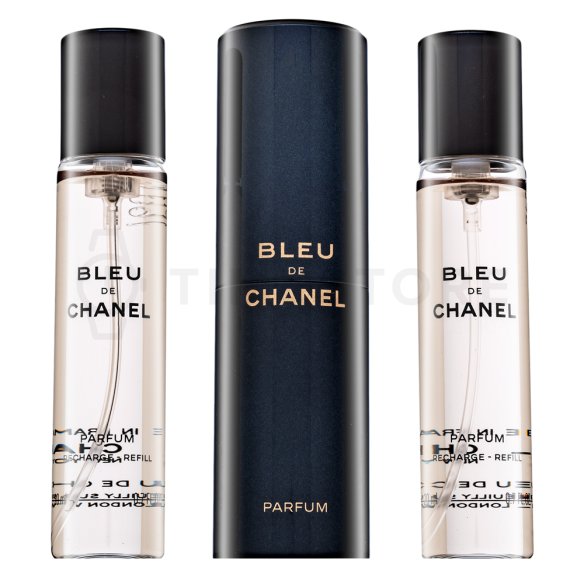 Chanel Bleu de Chanel Parfum - Twist and Spray čistý parfém pre mužov 3 x 20 ml