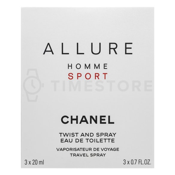 Chanel Allure Homme Sport - Refillable toaletna voda za muškarce 3 x 20 ml