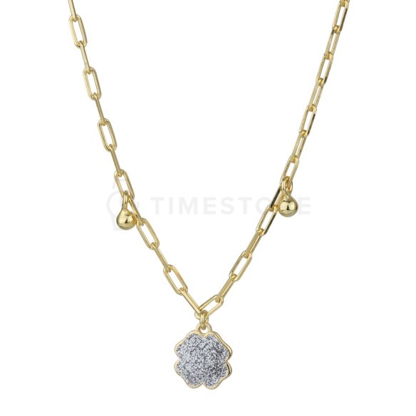 Collar de plata dorada con colgantes