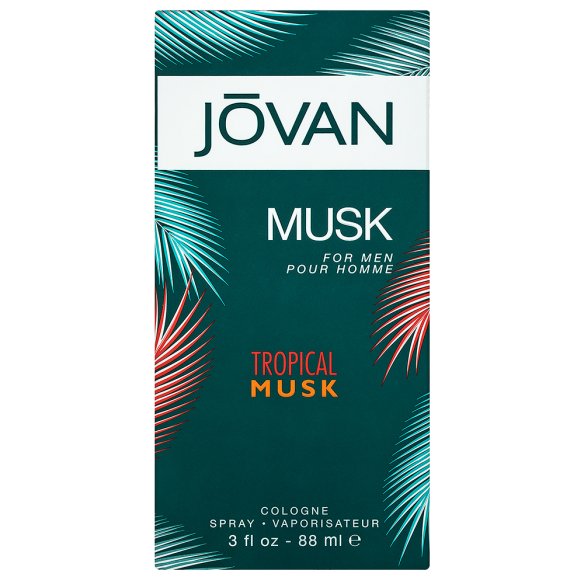 Jovan Tropical Musk Eau de Cologne férfiaknak 88 ml