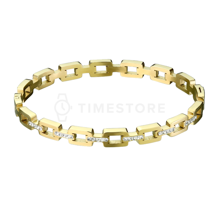 Dvostruka narukvica od kirurškog čelika s cirkonima