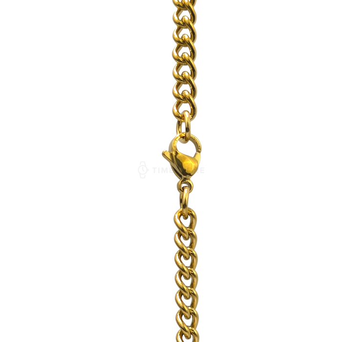 Řetízek ve zlaté barvě z chirurgické oceli s klasickým zapínáním