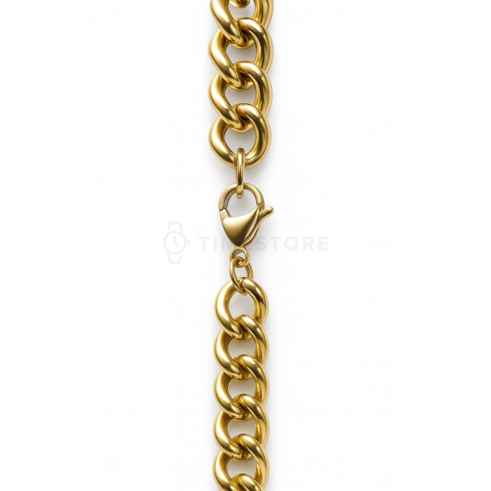 Řetízek ve zlaté barvě z chirurgické oceli s klasickým zapínáním