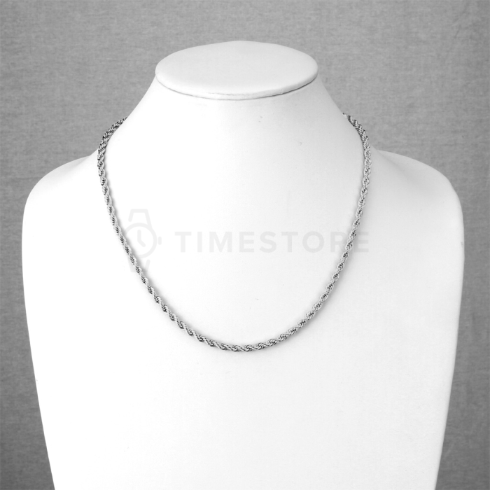 Lanac od tordiranog uzorka od kirurškog čelika s kopčom na karabiner