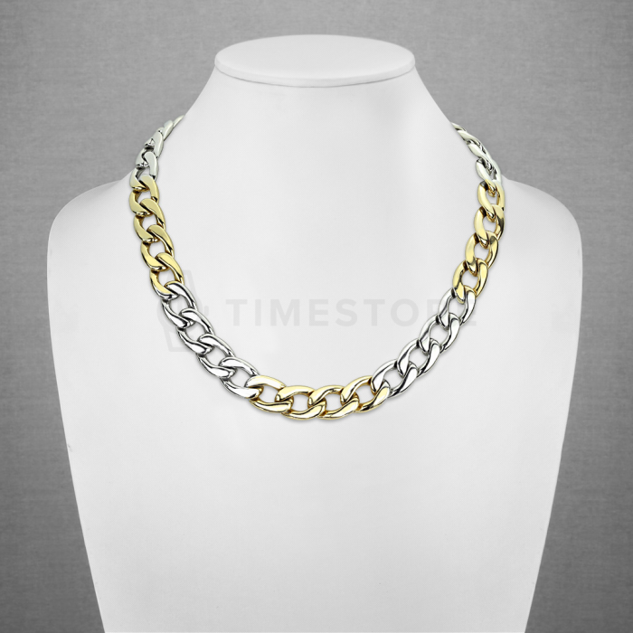 Dvojfarebná retiazka z chirurgickej ocele, karabínkové zapínanie TS-CN-0026