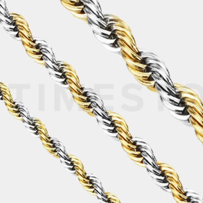 Dvoubarevný spirálový řetízek z nerezové oceli