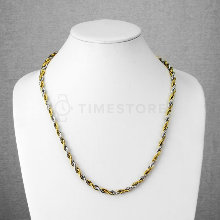 Dvoubarevný spirálový řetízek z nerezové oceli