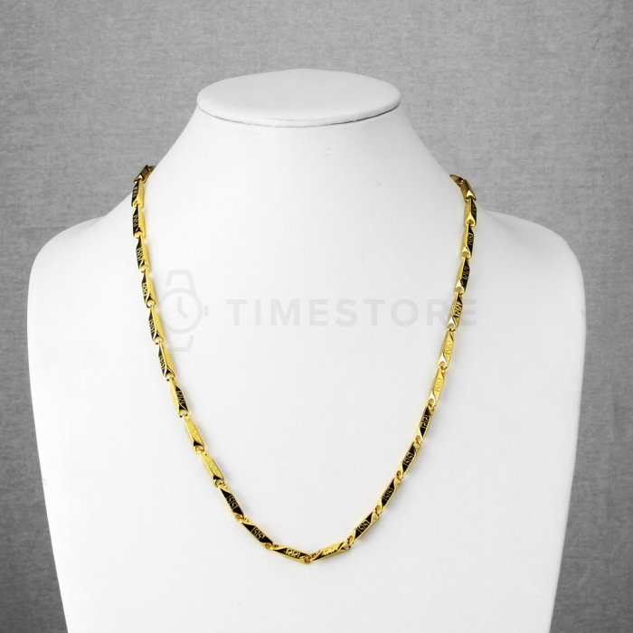 Retiazka z nehrdzavejúcej ocele s gravírovaným grécko-rímskym vzorom