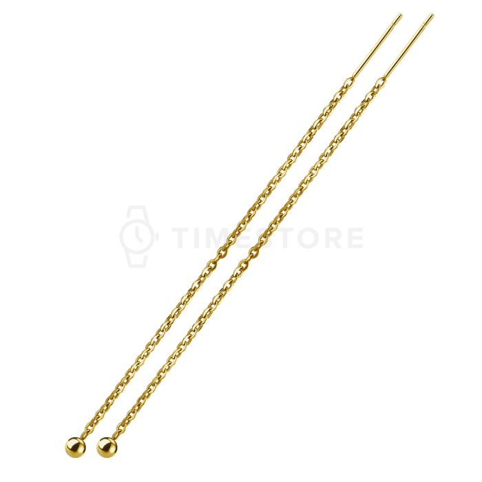 Řetízek náušnic z chirurgické oceli s kuličkami