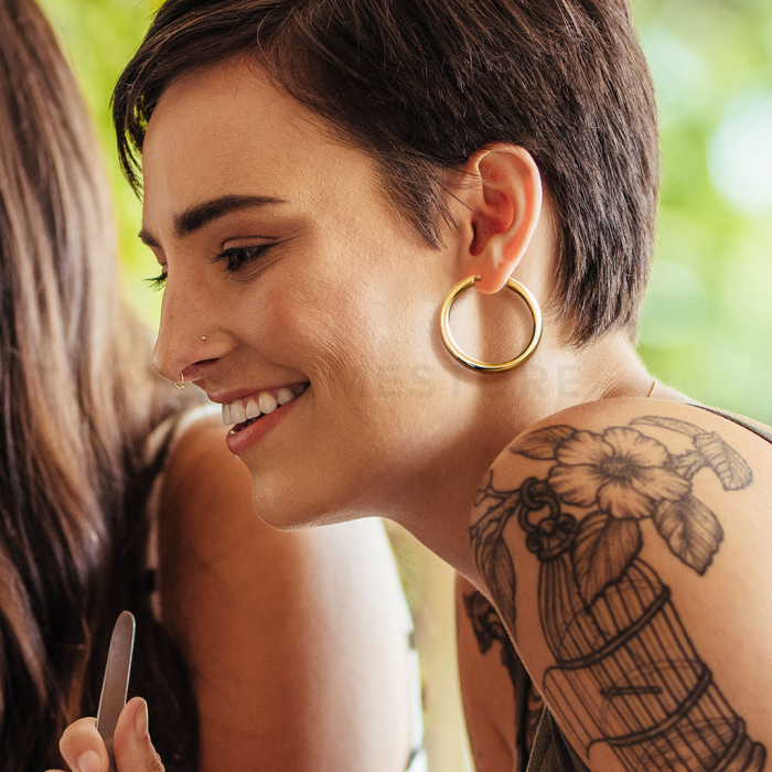 Kulaté náušnice z chirurgické oceli 316L