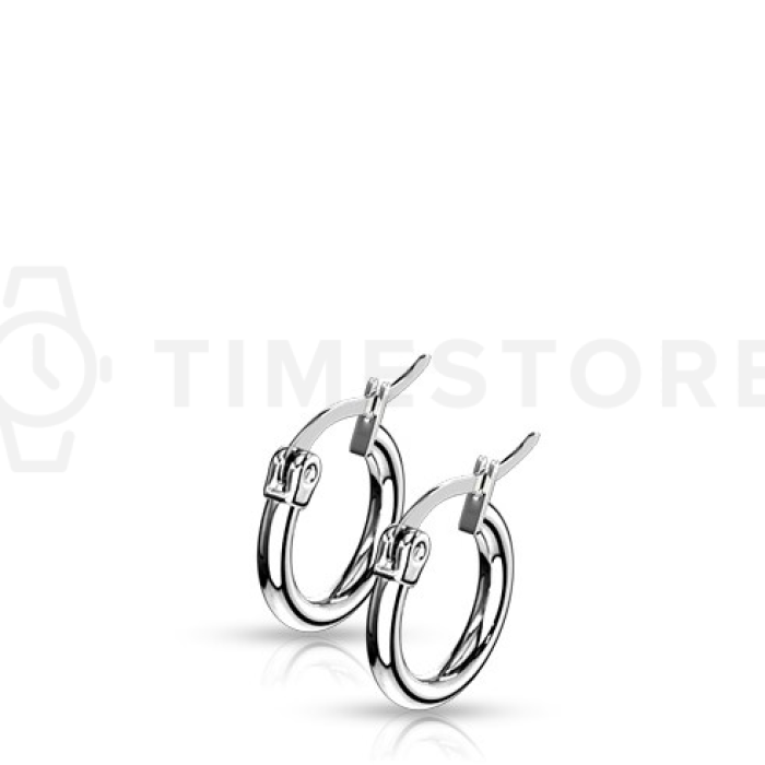 Obročasti uhani iz kirurškega jekla v črnem dizajnu