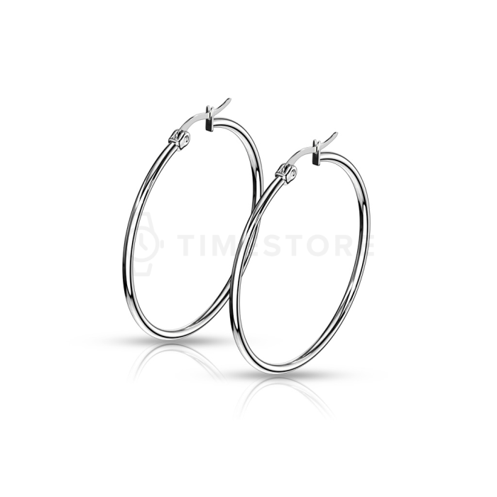 Náušnice kruhy z chirurgickej ocele v čiernom prevedení 