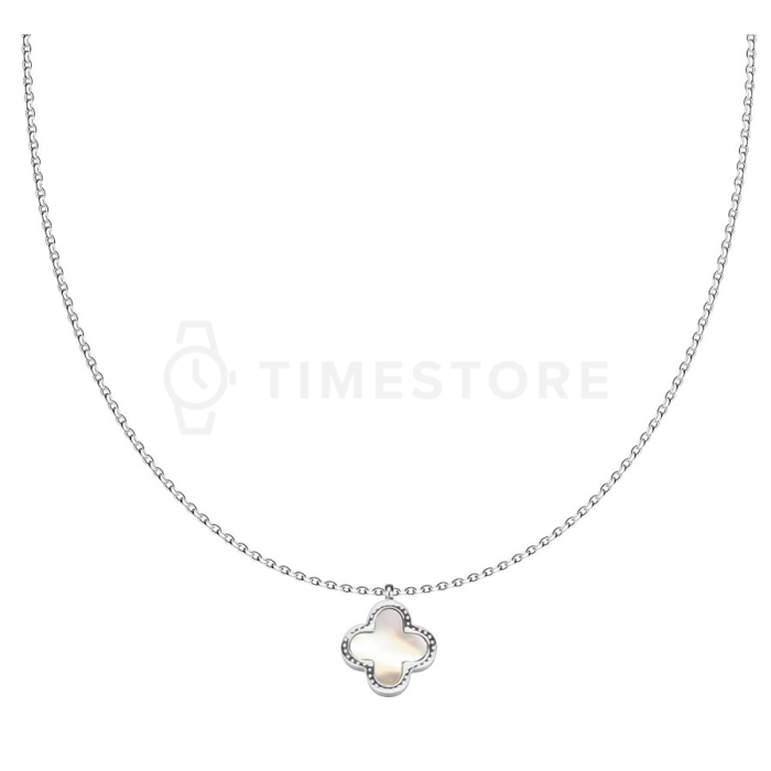 Náhrdelník z chirurgickej ocele s obojstranným príveskom v tvare štvorlístka