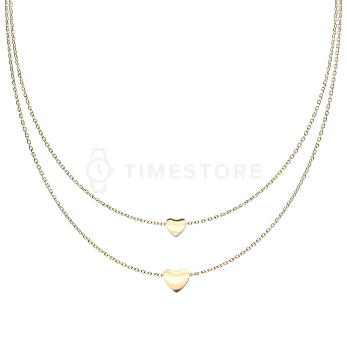 Ogrlica od kirurškog čelika s privjescima u obliku srca