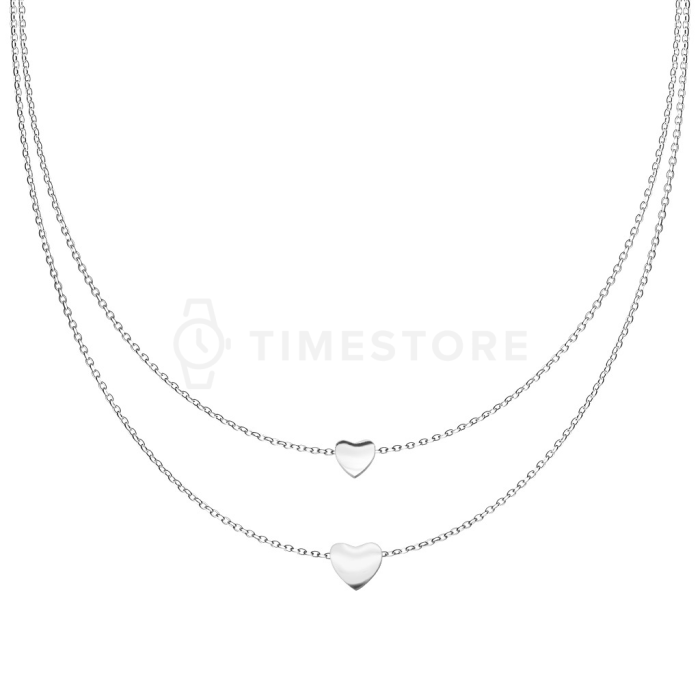 Náhrdelník z chirurgickej ocele s príveskami v tvare srdca