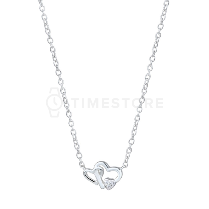 Stříbrný náhrdelník se srdíčky
