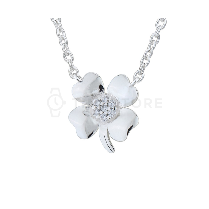 Strieborný náhrdelník so štvorlístkom