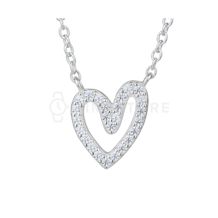 Stříbrný náhrdelník se srdcem