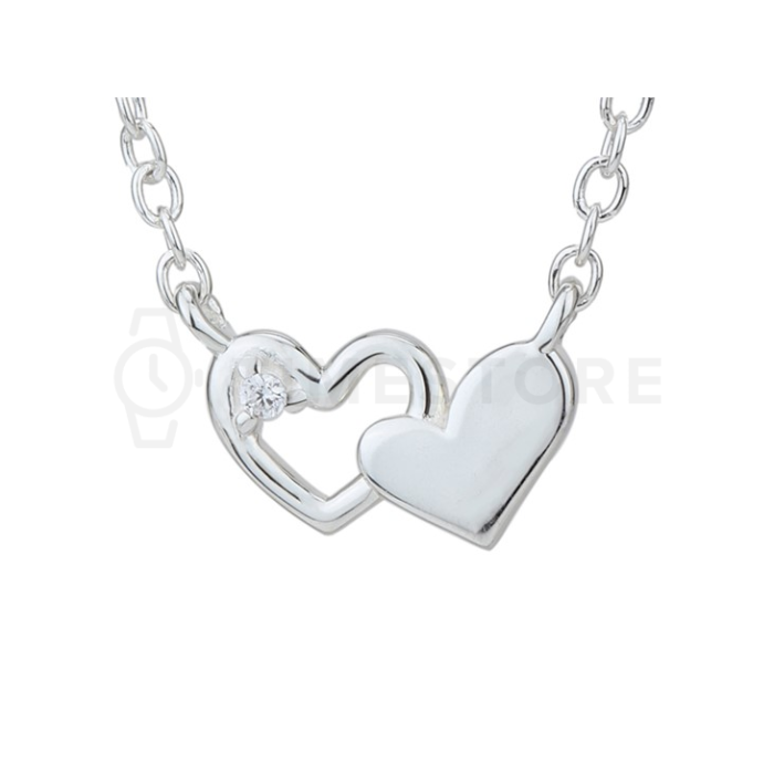 Stříbrný náhrdelník se srdíčky