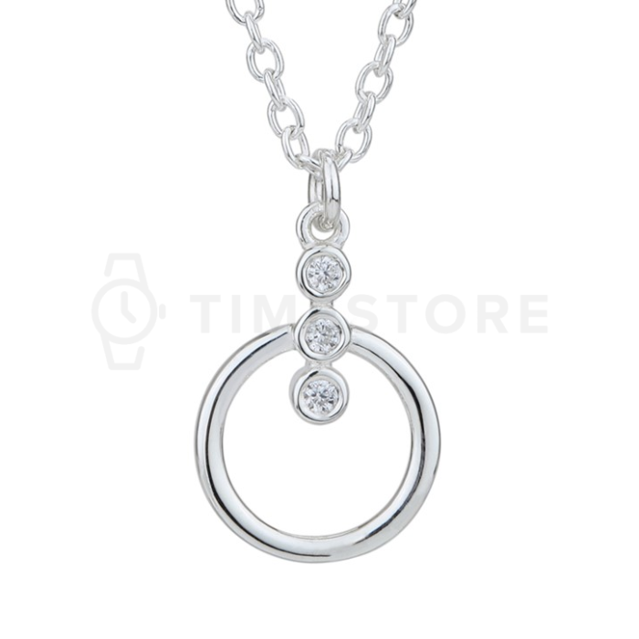 Stříbrný náhrdelník s kulatým přívěskem