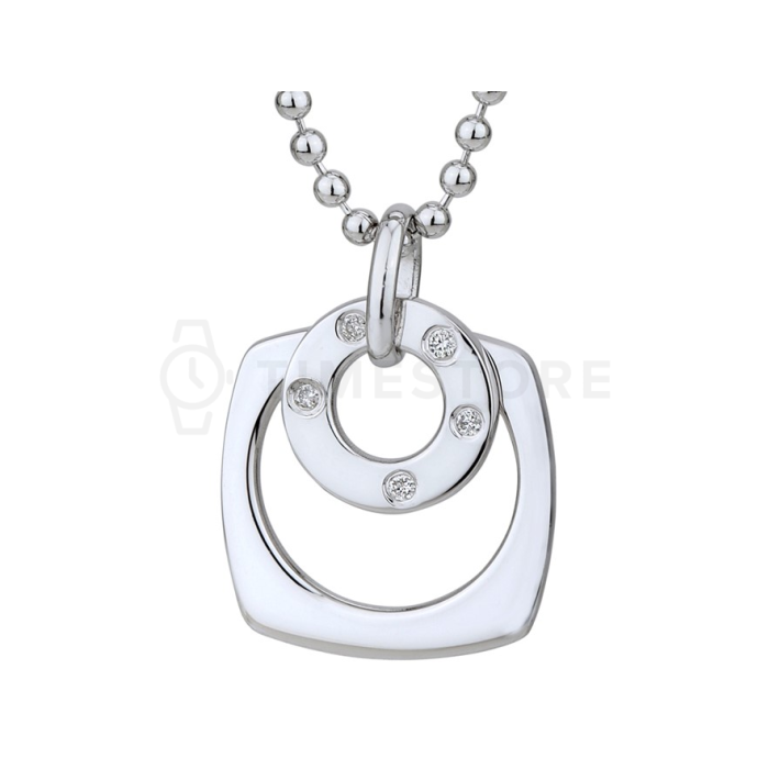 Stříbrný náhrdelník s diamantem