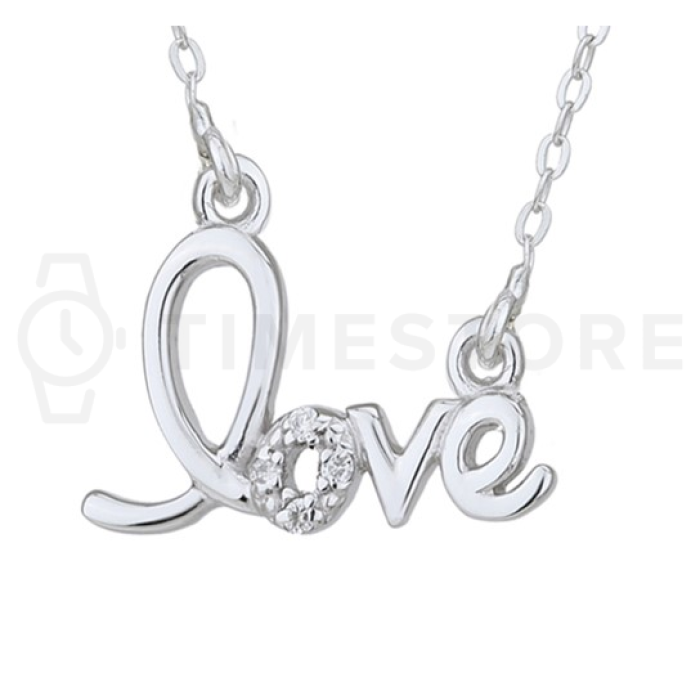 Stříbrný náhrdelník s diamantem