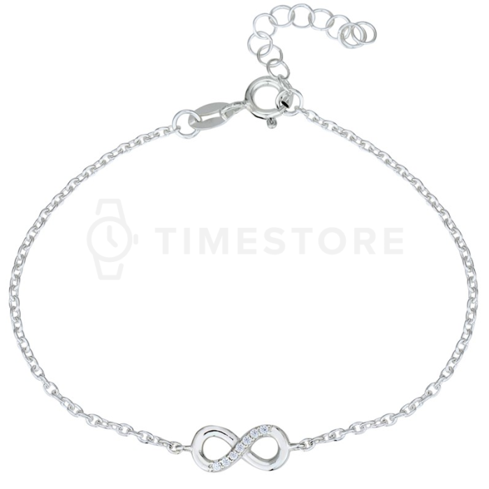 Stříbrný náramek se symbolem nekonečna