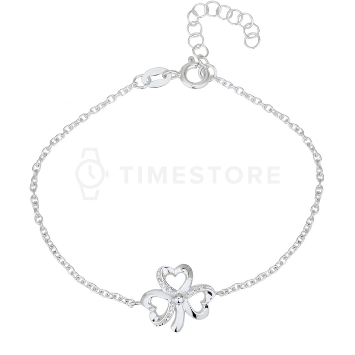 Strieborný náramok s trojlístkom