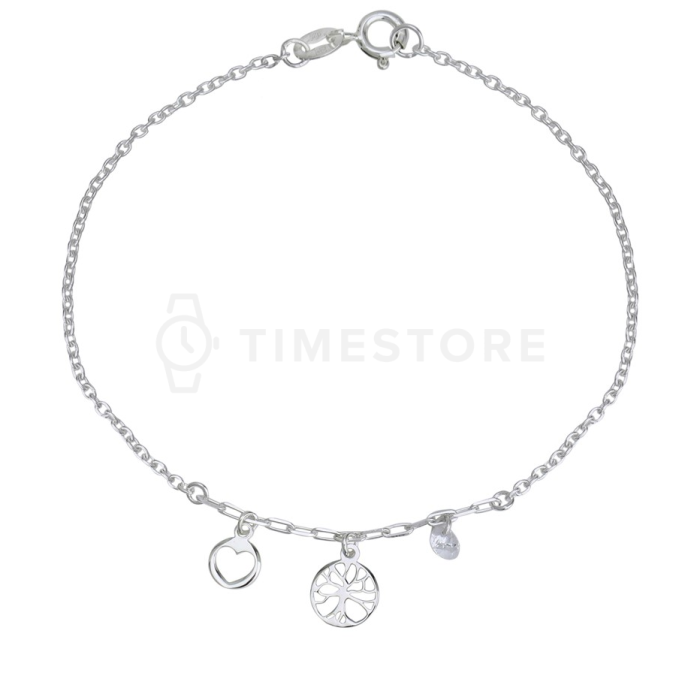 Strieborný náramok s príveskami