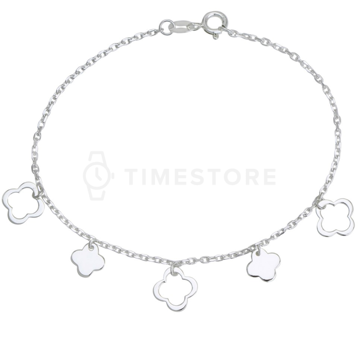 Strieborný náramok s príveskami