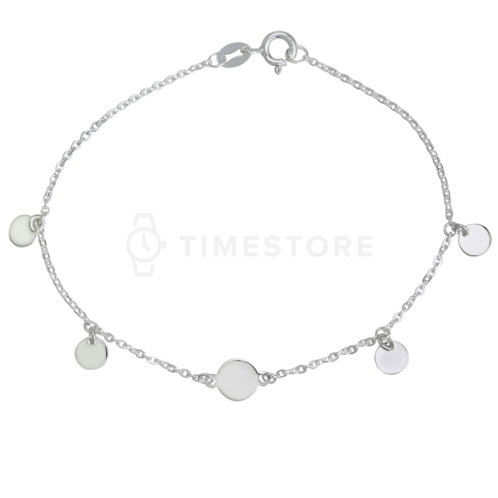 Strieborný náramok s príveskami