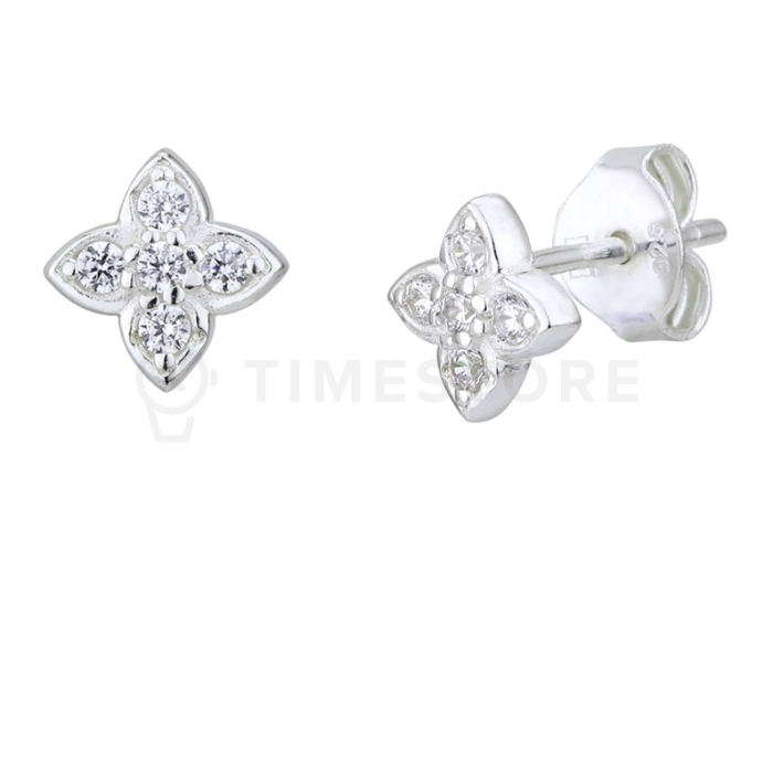 Srebrne naušnice ukrašene cirkonima