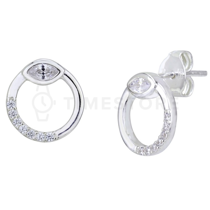 Strieborné náušnice zdobené zirkónmi