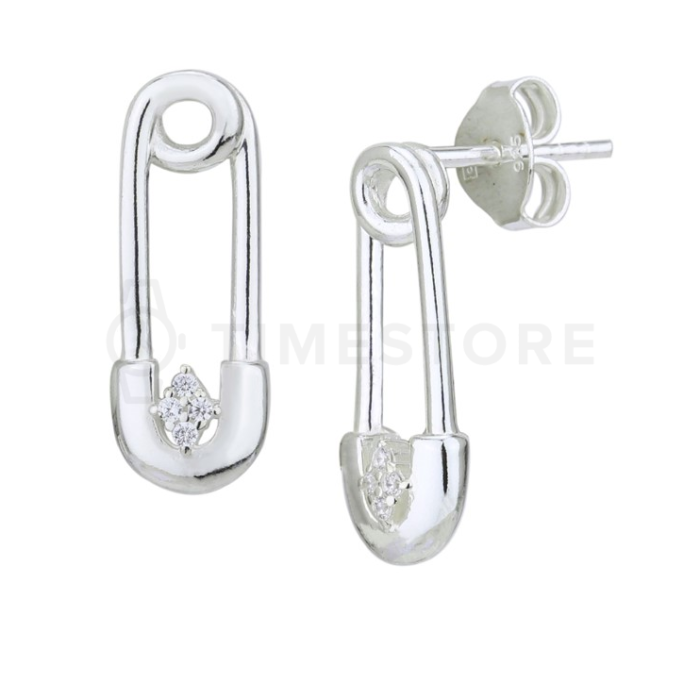 Strieborné náušnice zdobené zirkónmi