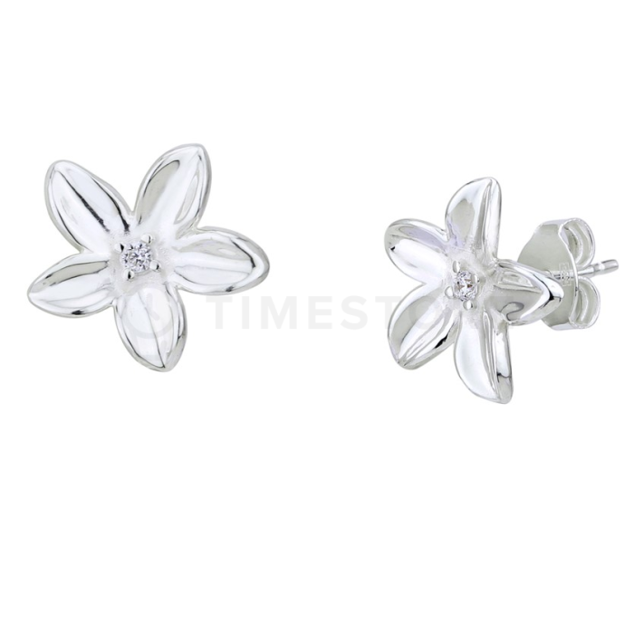 Stříbrné náušnice ve tvaru květin