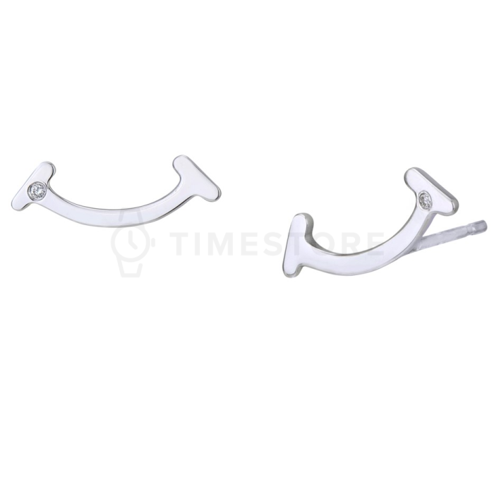 Strieborné náušnice s diamantom